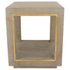 Open Cube Natural and Gold Side Table