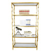 Transitional Modern Gold Bookcase