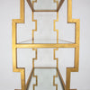 Transitional Modern Gold Bookcase