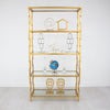 Transitional Modern Gold Bookcase