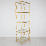 Transitional Modern Gold Bookcase