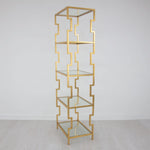 Transitional Modern Gold Bookcase