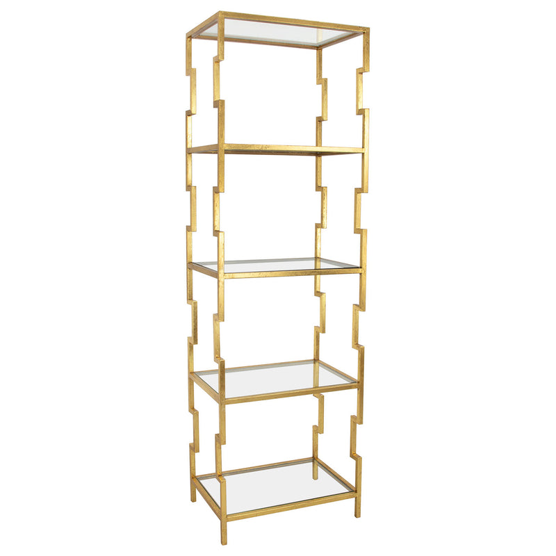 Transitional Modern Gold Bookcase