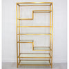 Five Shelf Gold Bookcase