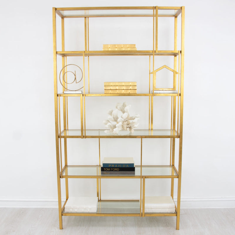 Gold Modern Bookcase