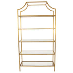 Scalloped Gold Bookcase