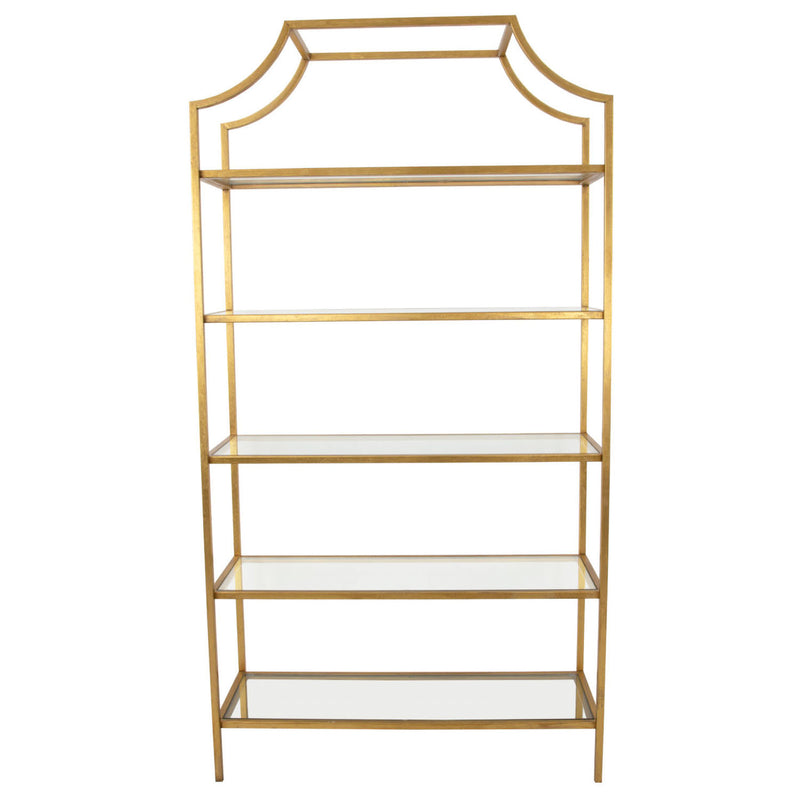 Scalloped Gold Bookcase