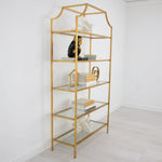 Scalloped Gold Bookcase