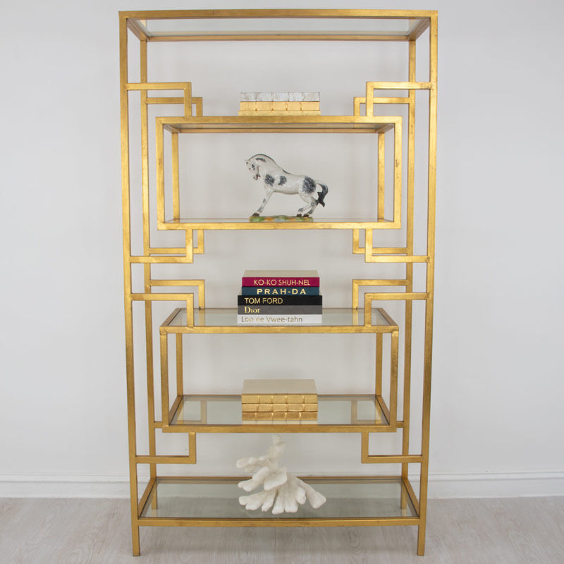 Kim Gold Large Bookcase