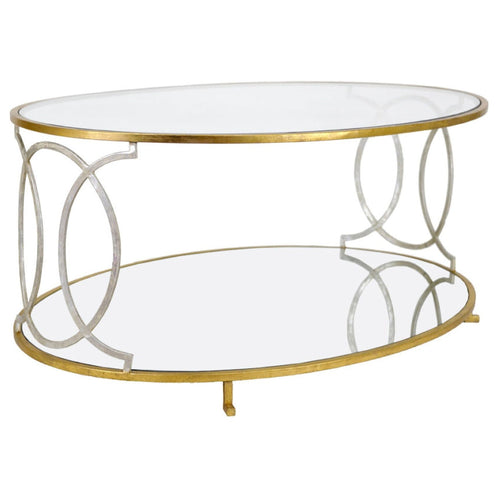 Two Tone Oval Coffee Table