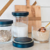 Etu Home Modern Navy Wood Top Canister