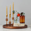 Etu Home Glass Candlestick Set of 2