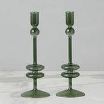 Etu Home Glass Candlestick Set of 2