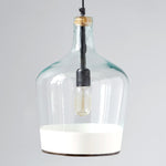 Etu Home Demijohn White Colorblock Pendant