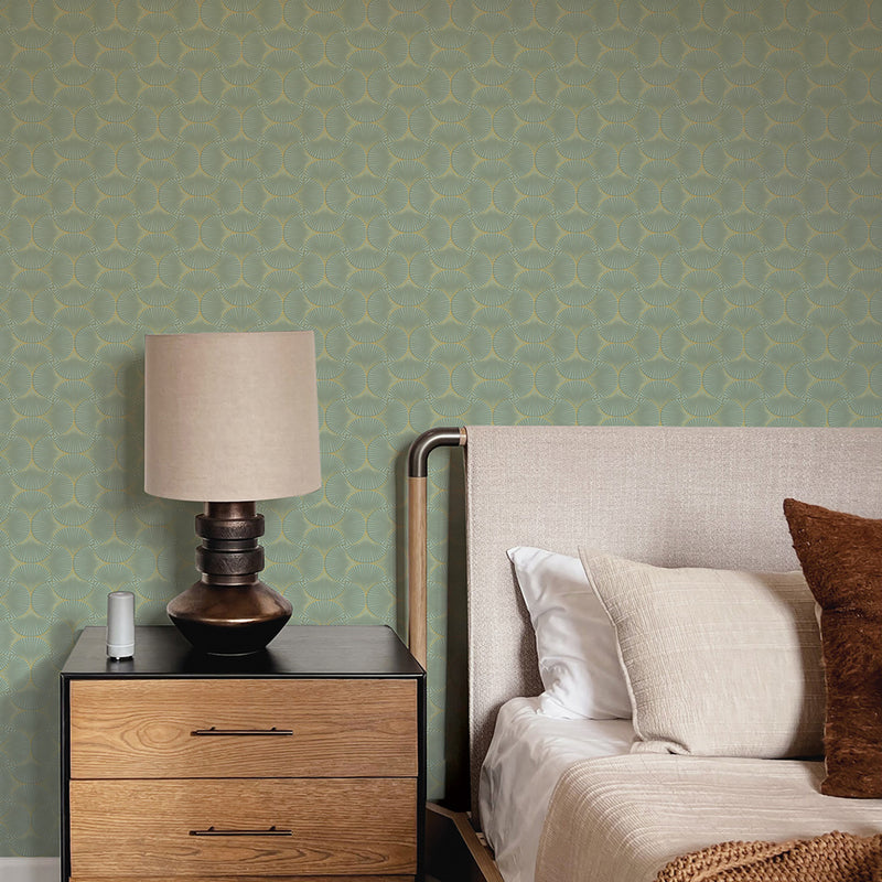 Tempaper & Co Gilded Scallop Non-Pasted Wallpaper