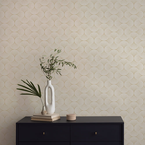 Tempaper & Co Gilded Scallop Non-Pasted Wallpaper