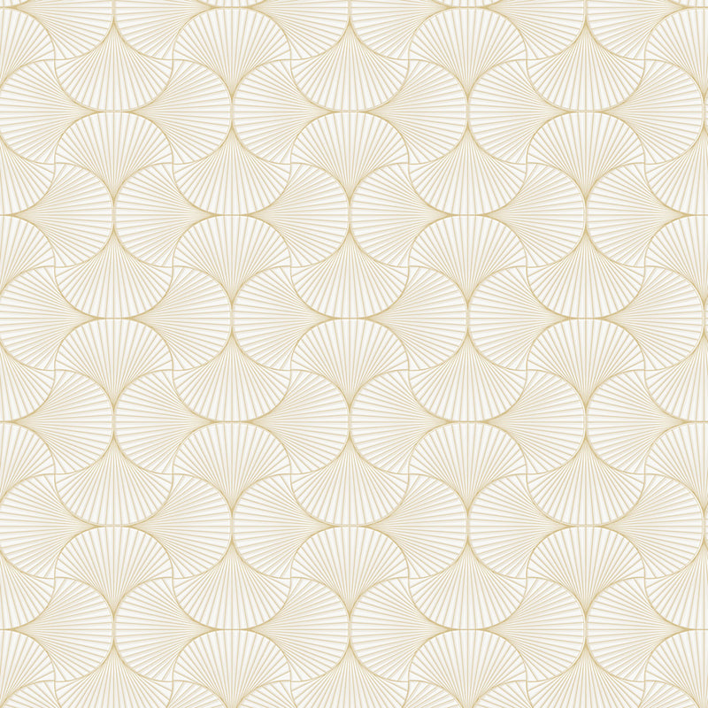 Tempaper & Co Gilded Scallop Non-Pasted Wallpaper