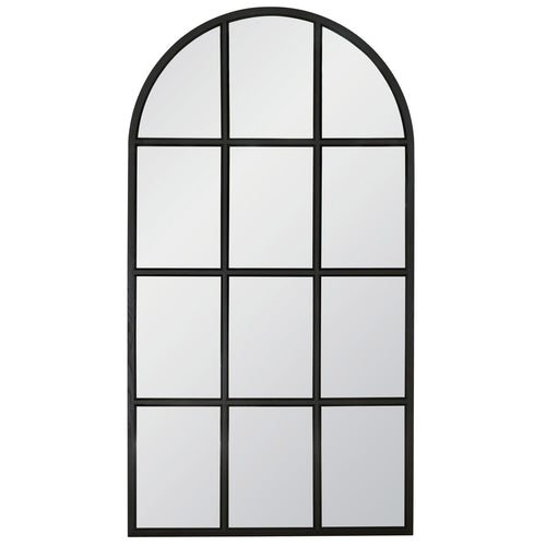 Grid Arched Floor Mirror