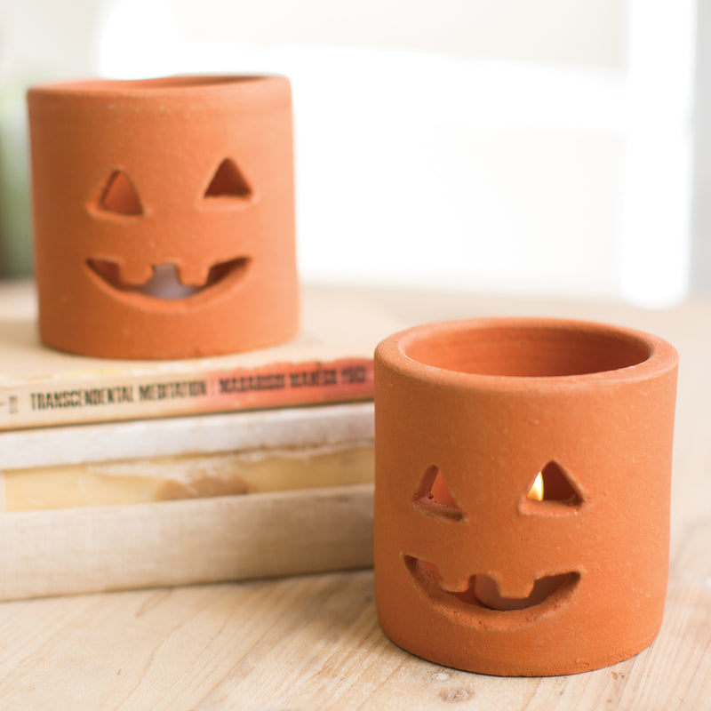 Jack-O-Lantern Short Candle Holder Set of 6