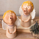 Caroling Angel Figurine Set of 2