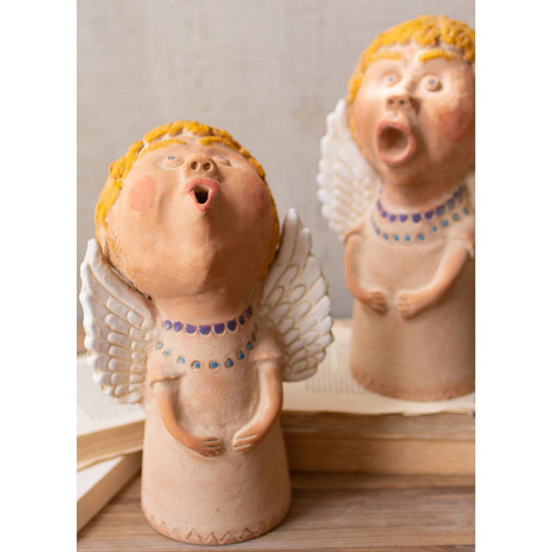 Caroling Angel Figurine Set of 2