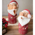 Caroling Santa Figurine Set of 2