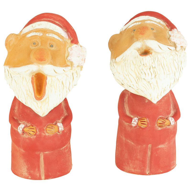 Caroling Santa Figurine Set of 2