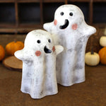 Clay Ghost Candle Lantern Set of 2