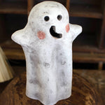 Clay Ghost Candle Lantern Set of 2