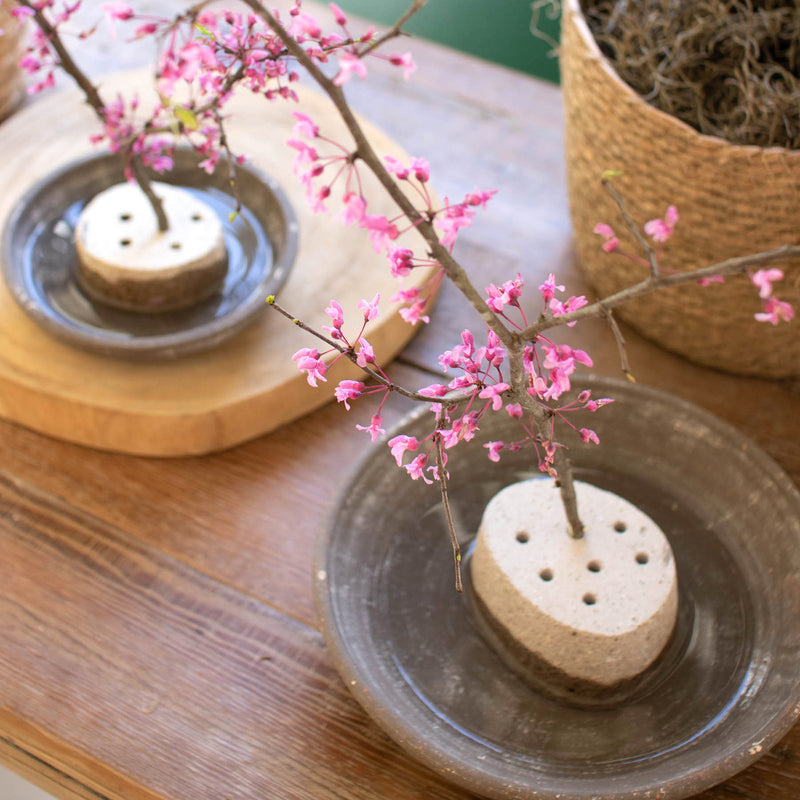 River Rock Flower Frogs Bowl Set of 2