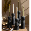 Black Clay Candle Holder Set of 5