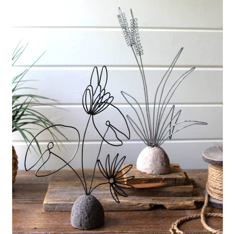 Wire Lake Plant Tabletop Accent Set of 2