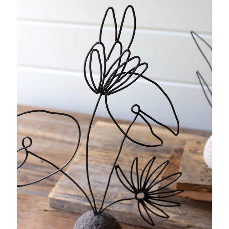 Wire Lake Plant Tabletop Accent Set of 2