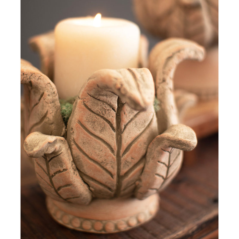 Leaf Candle Holder Set of 2