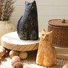 Clay Cat Figurine Set of 2