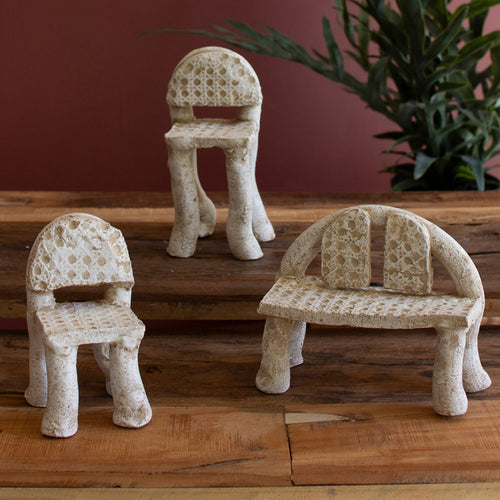 Clay Furniture Sculpture Set of 3