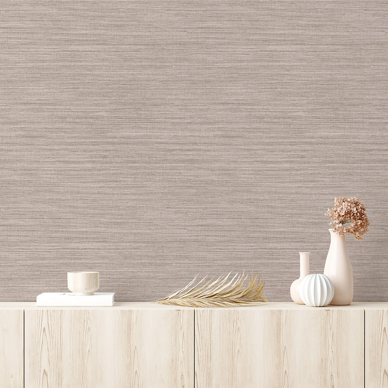 Tempaper & Co Faux Horizontal Grasscloth Peel & Stick Wallpaper