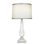 Tear Drop Crystal with Gray Shade Table Lamp