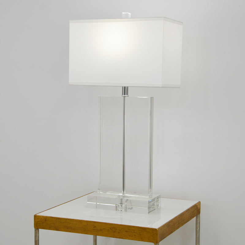 Rectangular Crystal Table Lamp