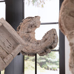 Phillips Collection Eroded Wood Circle Sculpture on Stand