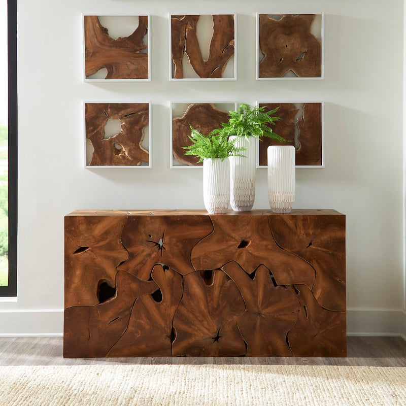 Phillips Collection Teak Slice Console Table