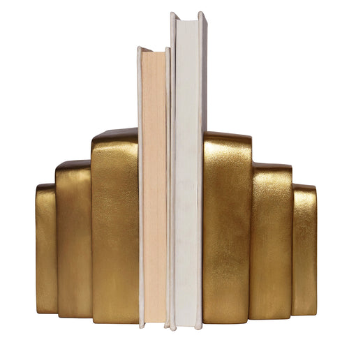 Worlds Away Karat Bookend Set