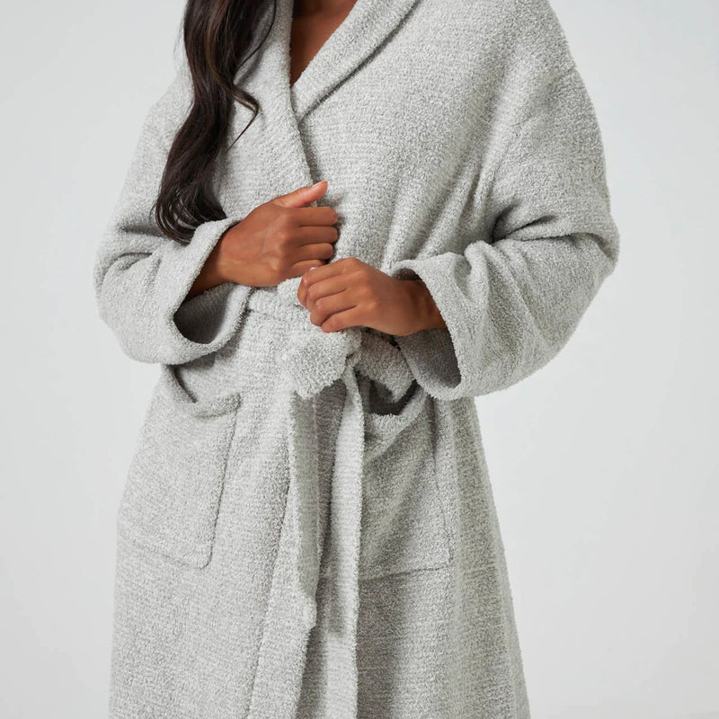 Kashwere Malibu Heathered Robe & Eye Mask Set