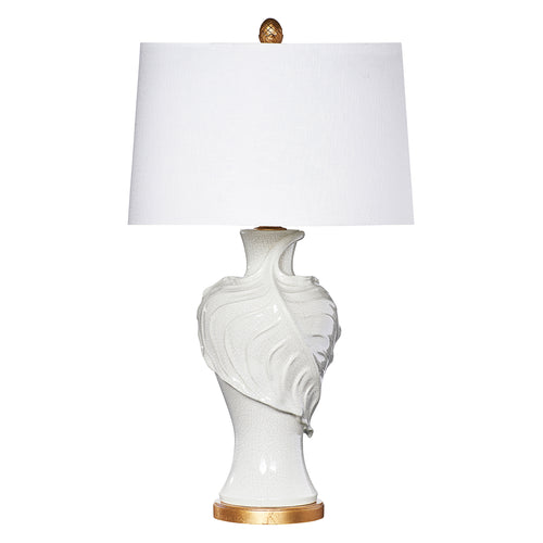 Bradburn Home Blanc Flowing Leaf Table Lamp