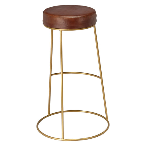 Cavill Round Leather Bar Stool