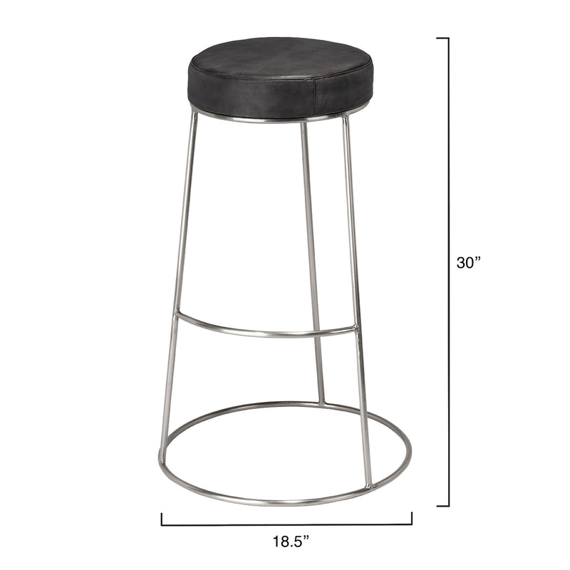 Cavill Round Leather Bar Stool