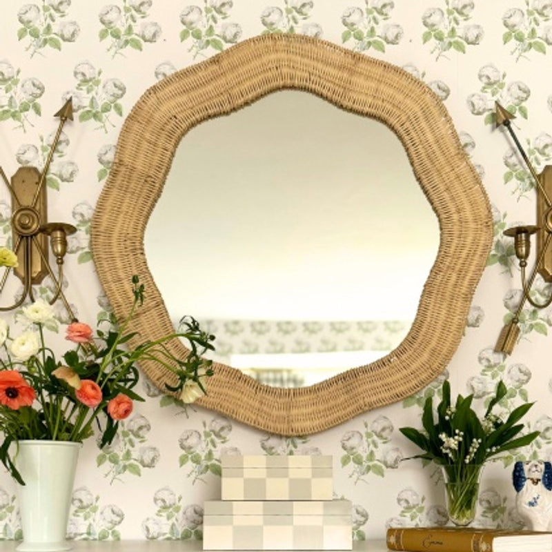 Erin Gates x Cooper Classics Linden Scalloped Round Wall Mirror