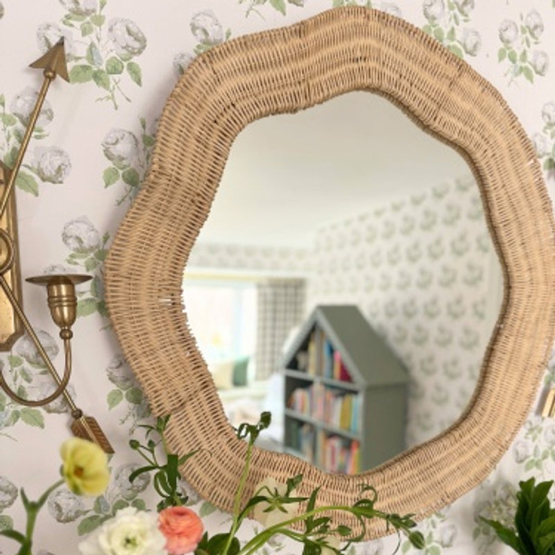 Erin Gates x Cooper Classics Linden Scalloped Round Wall Mirror