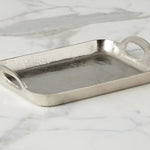 Etu Home Silver Rectangle Metal Tray