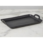 Etu Home Black Rectangle Metal Tray